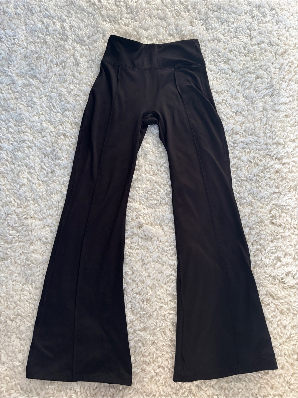 PINK Victoria's Secret Black High-Rise Flare Yoga Pants